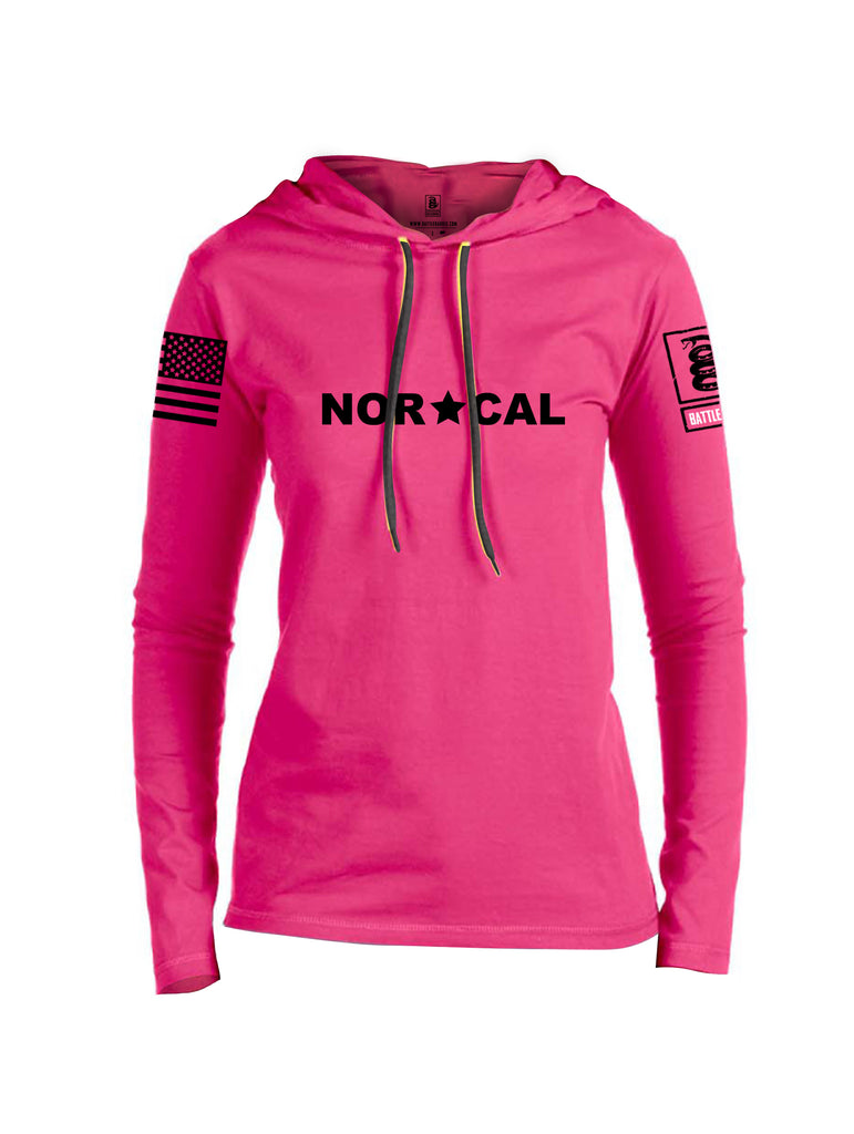 Battleraddle Nor Cal {sleeve_color} Sleeves Women Cotton Thin Cotton Lightweight Hoodie