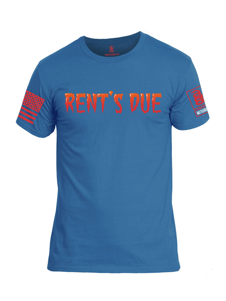 Battleraddle Rent'S Due {sleeve_color} Sleeves Men Cotton Crew Neck T-Shirt