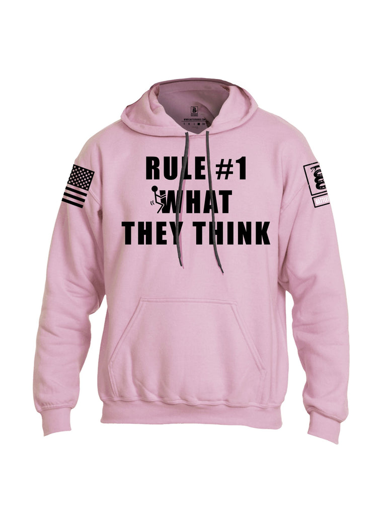 Battleraddle Rule Number 1 Fuck What They Think Black Sleeves Uni Cotton Blended Hoodie With Pockets
