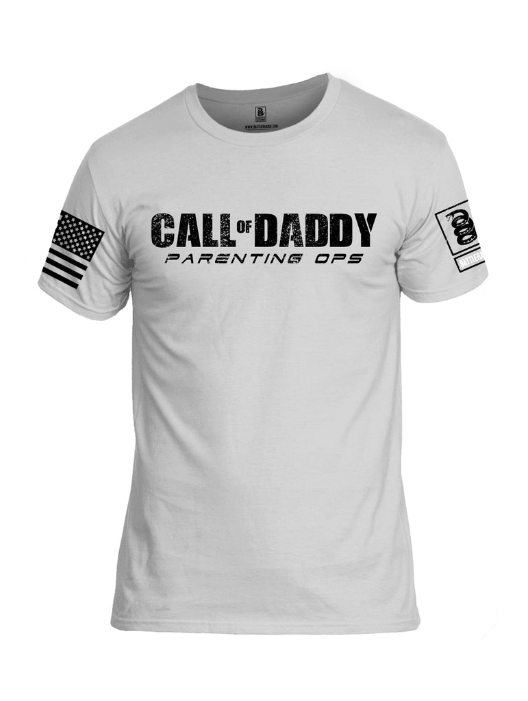 Battleraddle Call Of Daddy Black Sleeves Men Cotton Crew Neck T-Shirt
