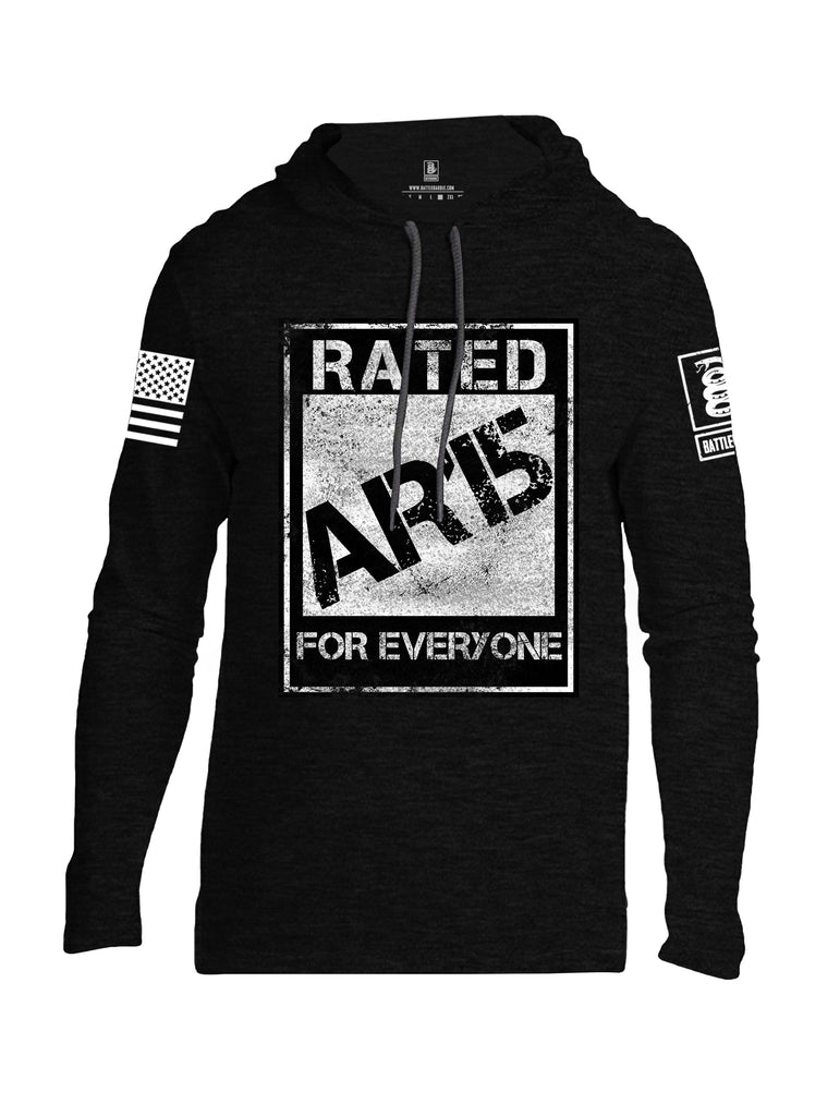 Battleraddle Rated Ar15 For Everyone  Men Cotton Thin Cotton Lightweight Hoodie