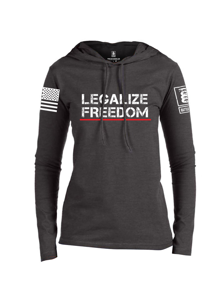 Battleraddle Legalize Freedom Women Cotton Thin Cotton Lightweight Hoodie