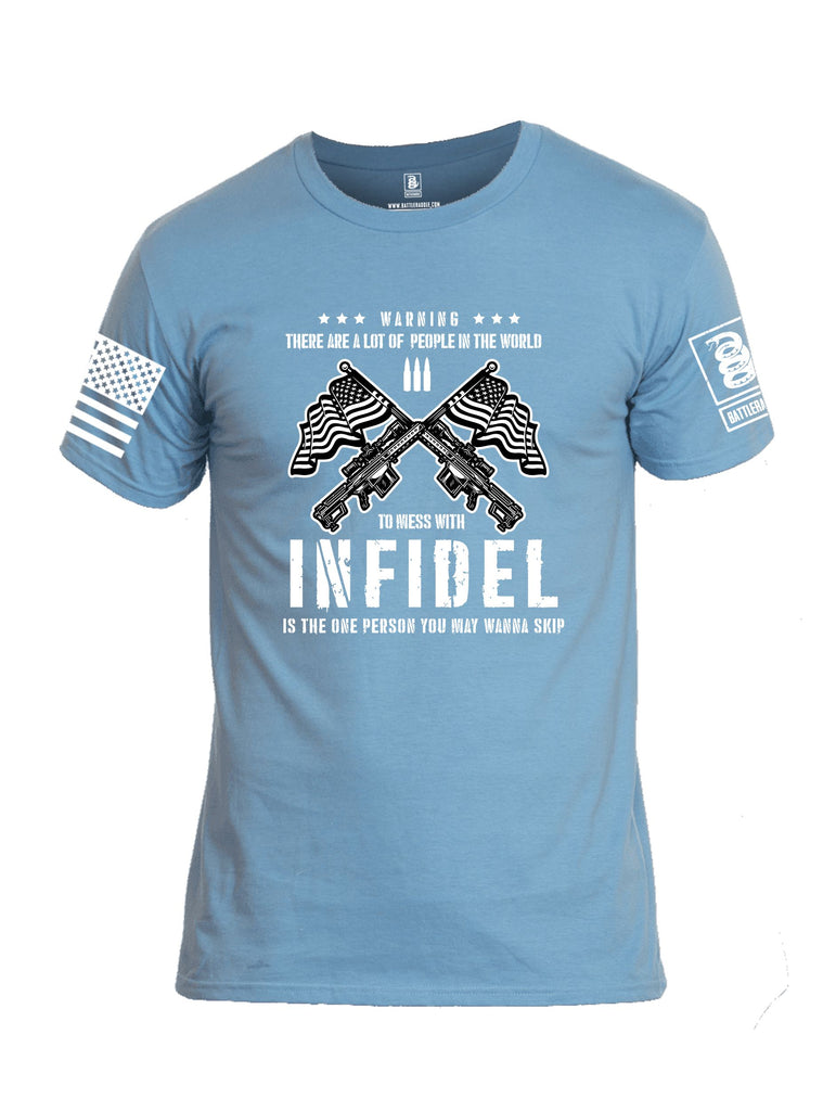 Battleraddle Skip The Infidel White Sleeves Men Cotton Crew Neck T-Shirt