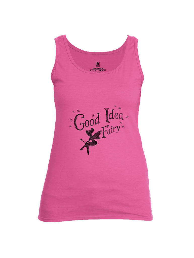Battleraddle Good Idea Fairy Black {sleeve_color} Sleeves Women Cotton Cotton Tank Top