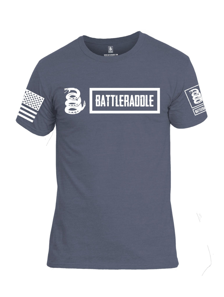 Battleraddle Battleraddle Original Logo White White Sleeves Men Cotton Crew Neck T-Shirt