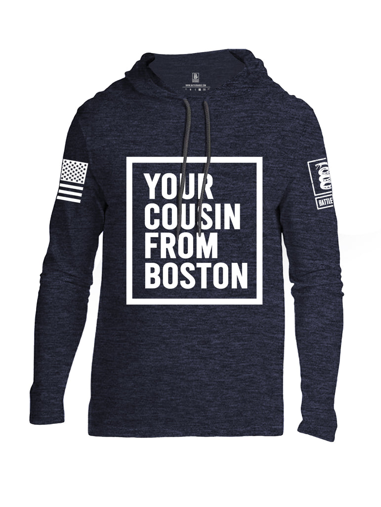 Battleraddle Your Cousin From Boston {sleeve_color} Sleeves Men Cotton Thin Cotton Lightweight Hoodie