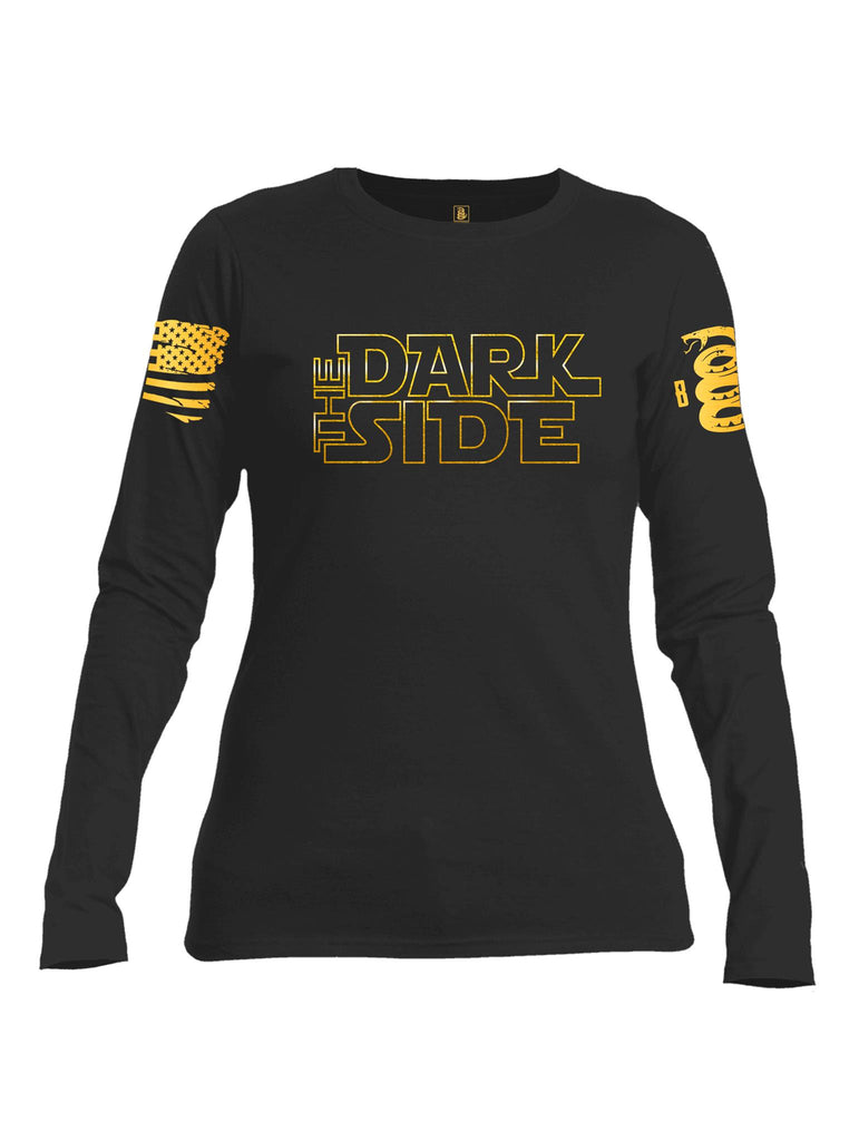 Battleraddle The Dark Side Brass Sleeve Print V2 Womens Cotton Long Sleeve Crew Neck Sweatshirt