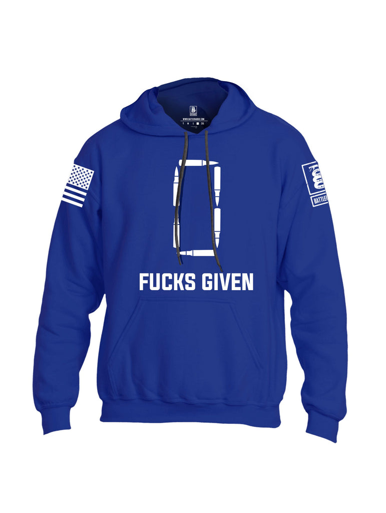 Battleraddle 0 Fucks Given White Sleeves Uni Cotton Blended Hoodie With Pockets