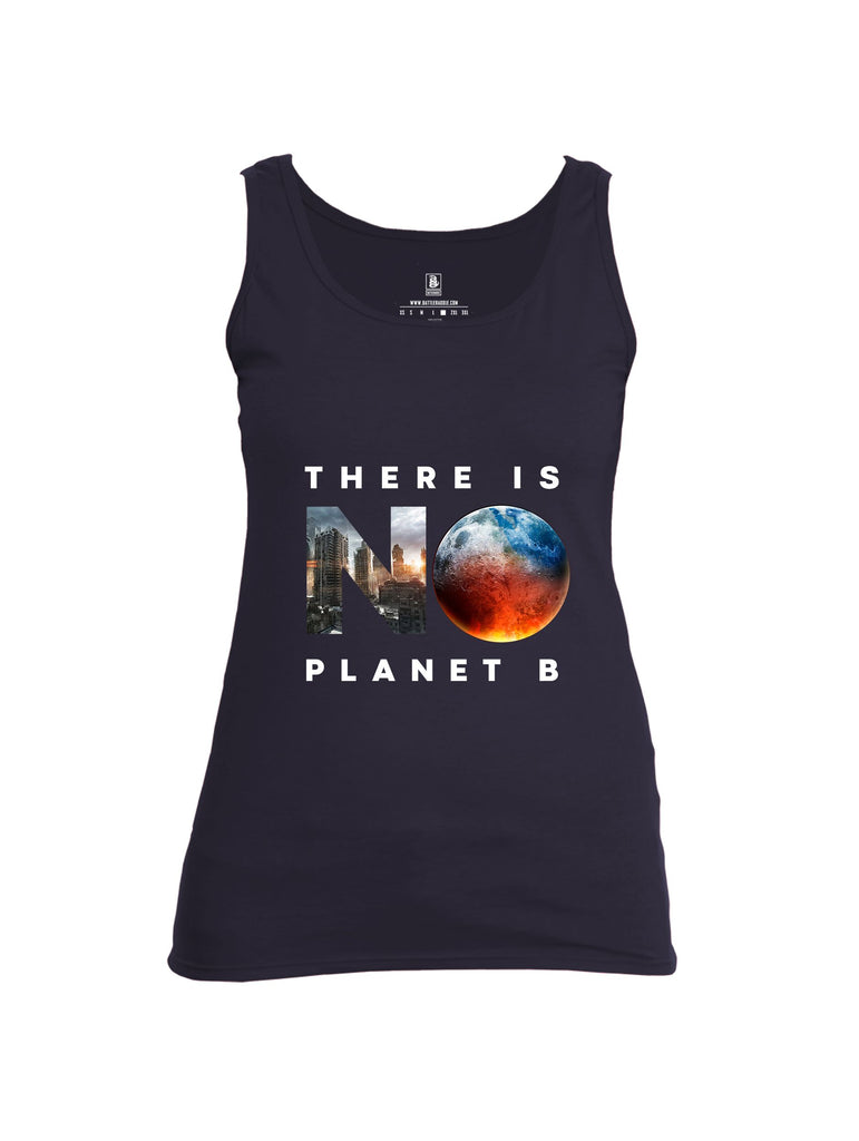 Battleraddle There Is No Planet B White Sleeves Women Cotton Cotton Tank Top