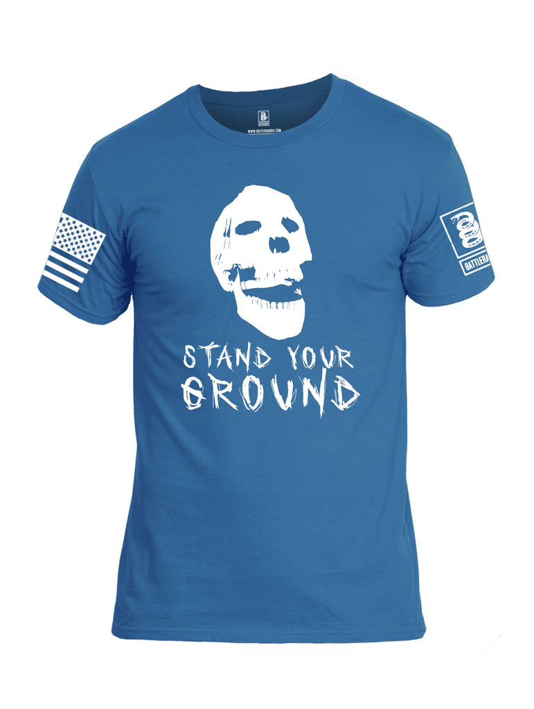 Battleraddle Stand Your Ground White Sleeves Men Cotton Crew Neck T-Shirt