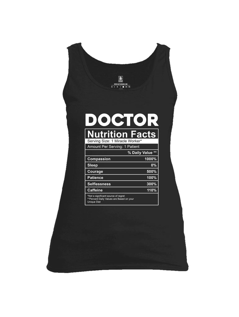 Battleraddle Doctor Nutrition Facts White Sleeves Women Cotton Cotton Tank Top