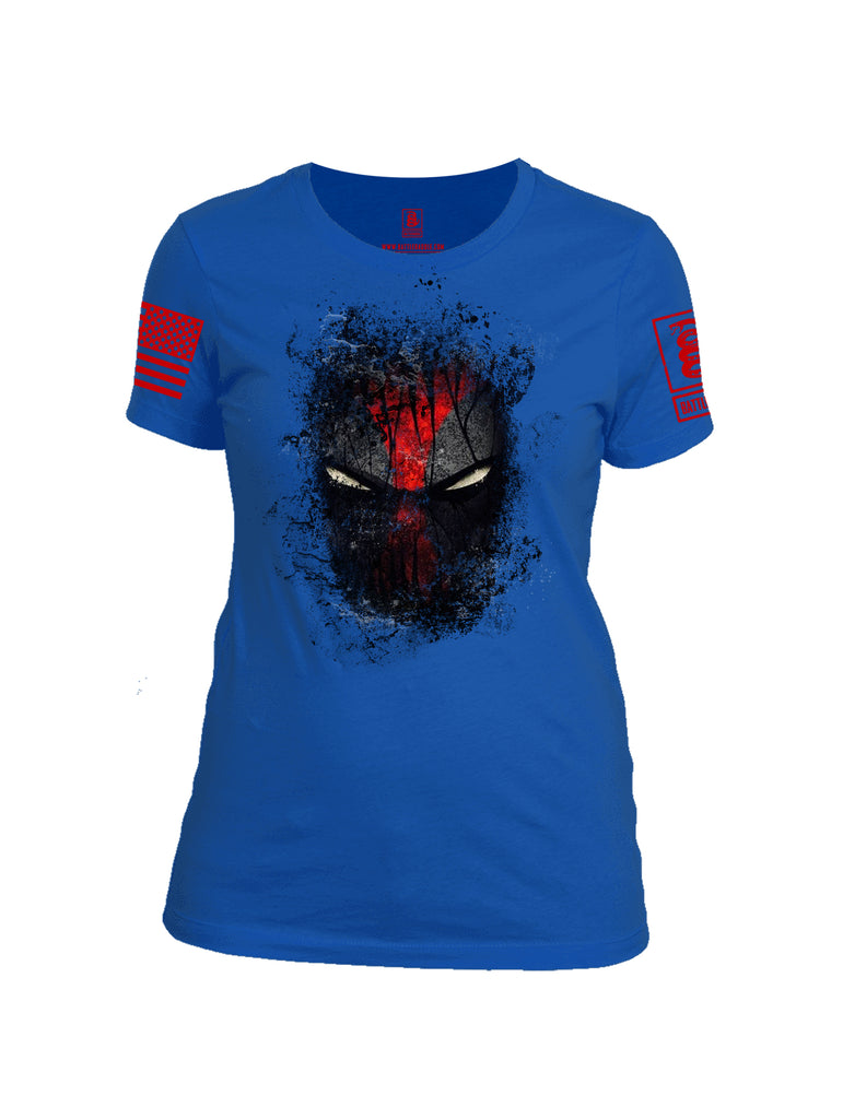 Battleraddle Smoked Avenger Dead Man Snake Eyes Red Sleeve Print Womens Cotton Crew Neck T Shirt