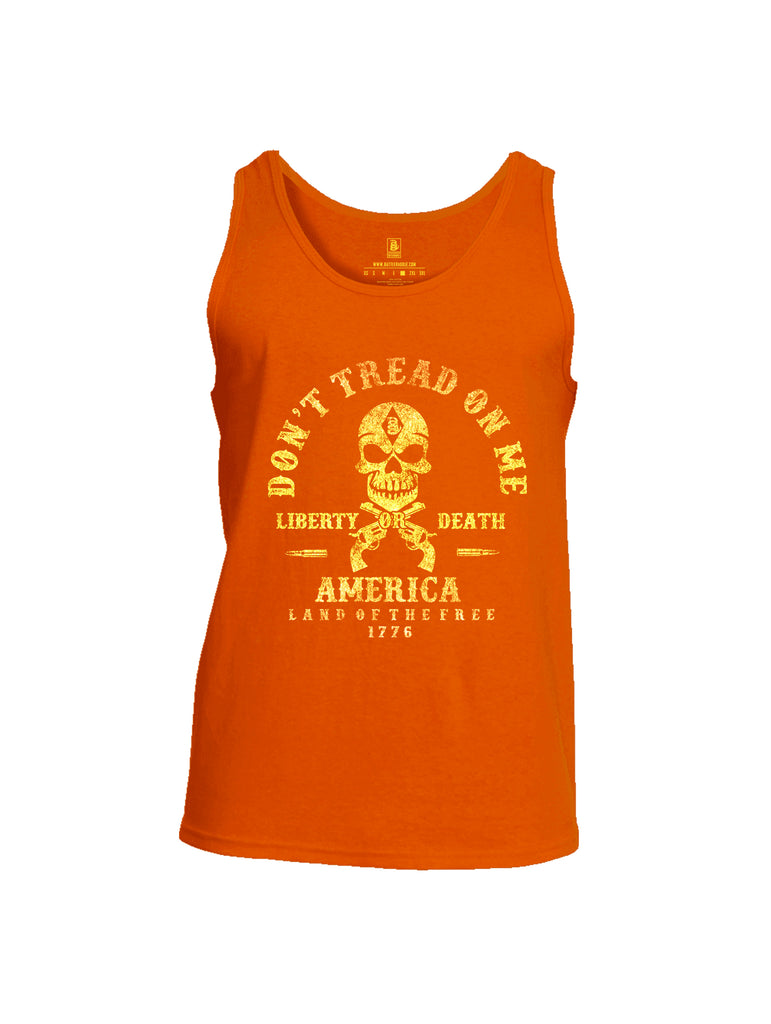 Battleraddle Don't Tread On Me Liberty Or Death America Land Of The Free 1776 Mens Cotton Tank Top