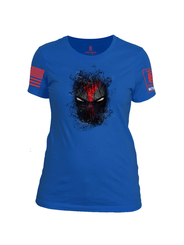 Battleraddle Smoked Avenger Dead Man Snake Eyes Red Sleeve Print Womens Cotton Crew Neck T Shirt