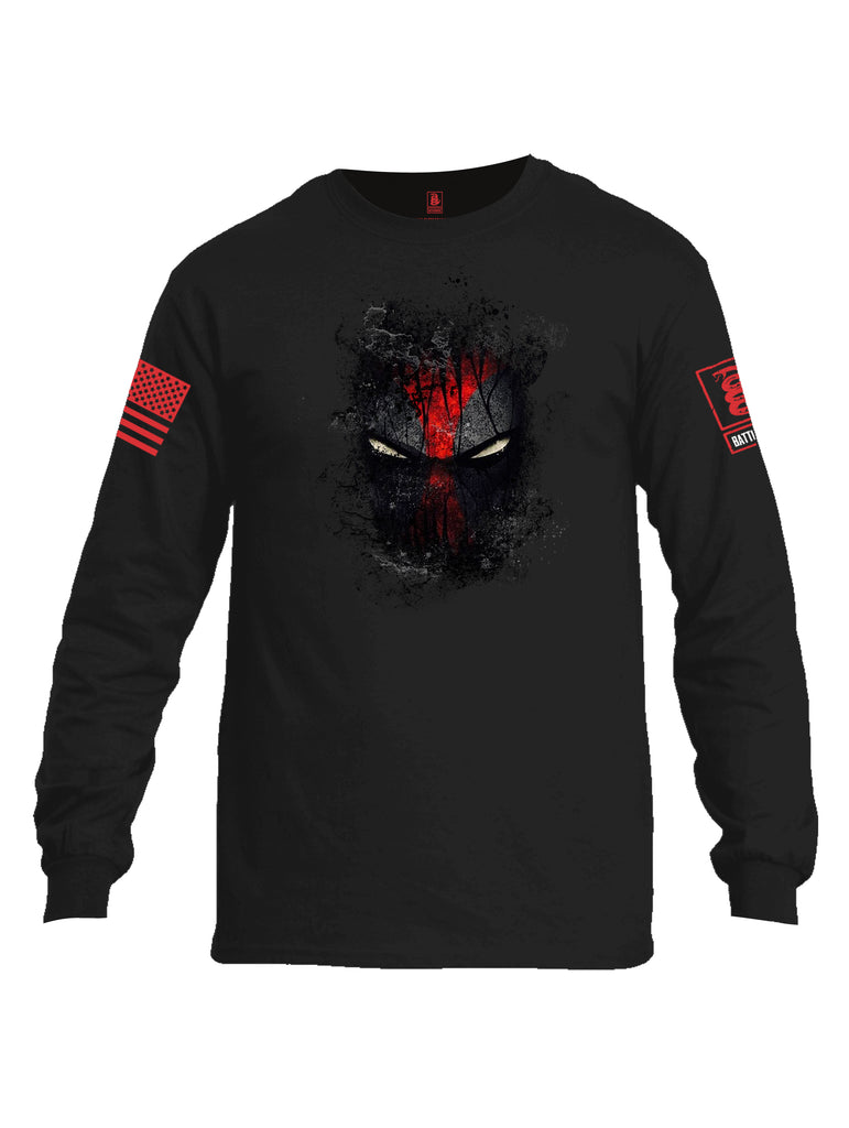 Battleraddle Smoked Avenger Dead Man Snake Eyes Red Sleeve Print Mens Cotton Long Sleeve Crew Neck T Shirt