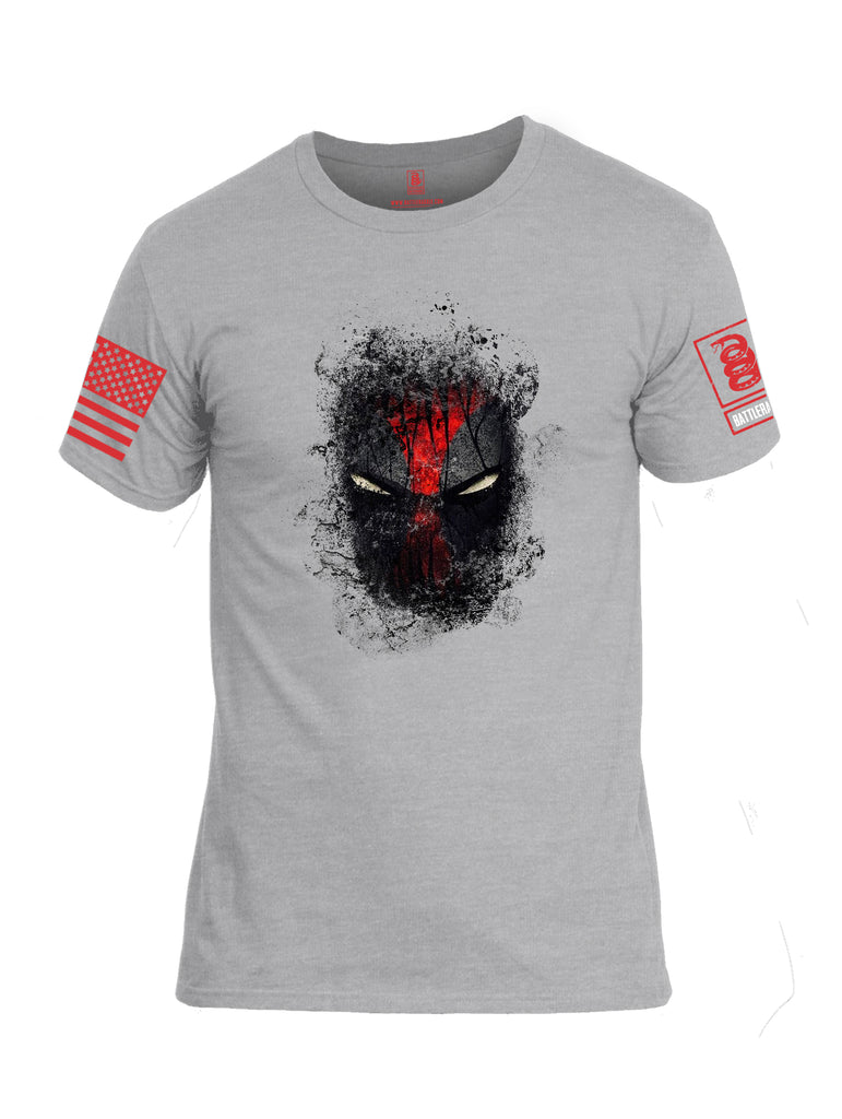 Battleraddle Smoked Avenger Dead Man Snake Eyes Red Sleeve Print Mens Cotton Crew Neck T Shirt