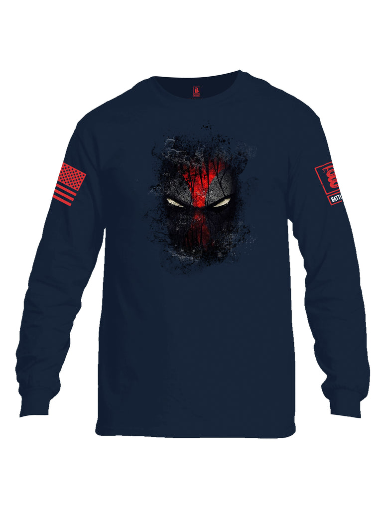 Battleraddle Smoked Avenger Dead Man Snake Eyes Red Sleeve Print Mens Cotton Long Sleeve Crew Neck T Shirt