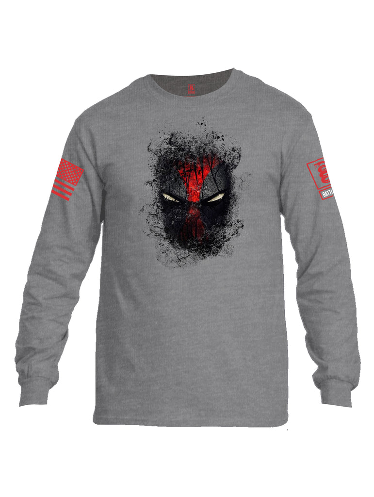 Battleraddle Smoked Avenger Dead Man Snake Eyes Red Sleeve Print Mens Cotton Long Sleeve Crew Neck T Shirt