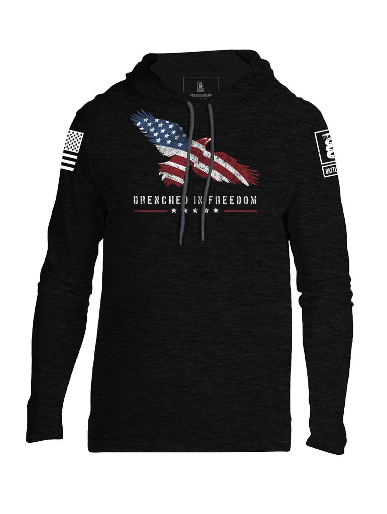 Battleraddle Drenched In Freedom Black Ops Edition Mens Thin Cotton Lightweight Hoodie