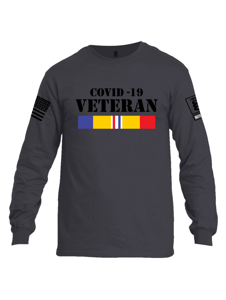 Battleraddle Covid 19 Veteran {sleeve_color} Sleeves Men Cotton Crew Neck Long Sleeve T Shirt