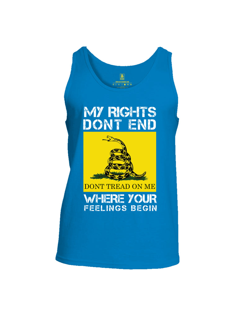 Battleraddle My Rights Dont End Where Your Feelings Begin {sleeve_color} Sleeves Men Cotton Cotton Tank Top