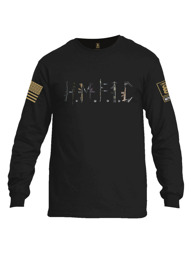 Battleraddle Hmfic Rifles {sleeve_color} Sleeves Men Cotton Crew Neck Long Sleeve T Shirt