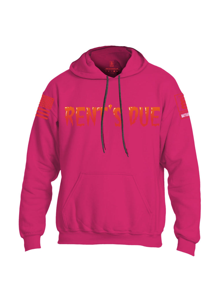 Battleraddle Rent'S Due {sleeve_color} Sleeves Uni Cotton Blended Hoodie With Pockets