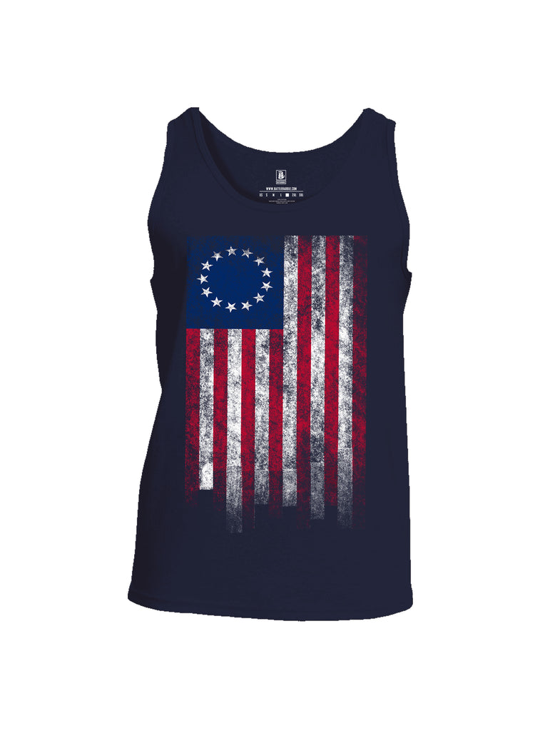 Battleraddle Thirteen Colonies Flag Men Cotton Cotton Tank Top