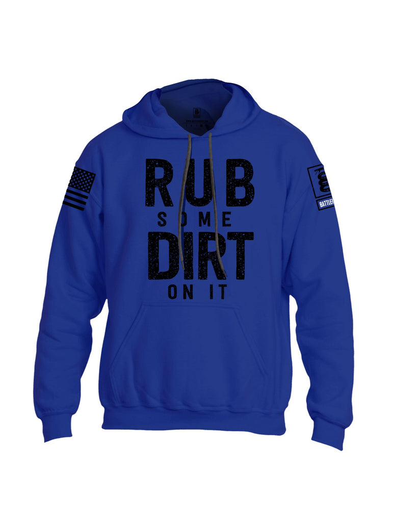 Battleraddle Rub Some Dirt On It Black Sleeves Uni Cotton Blended Hoodie With Pockets