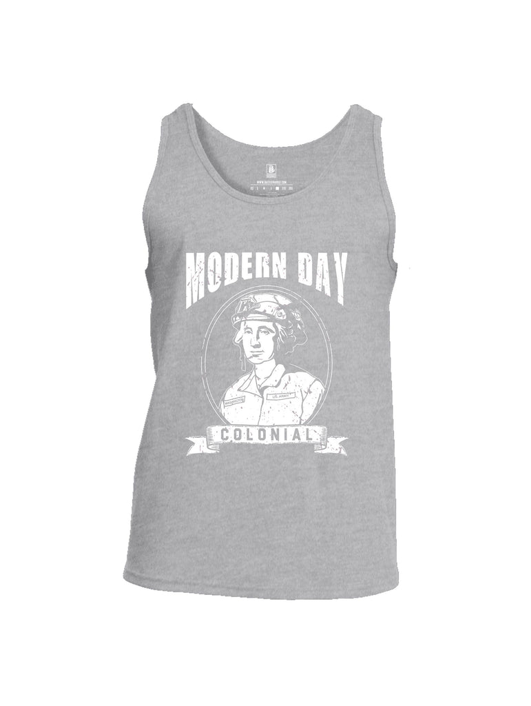 Battleraddle Modern Day Colonial White Sleeves Men Cotton Cotton Tank Top