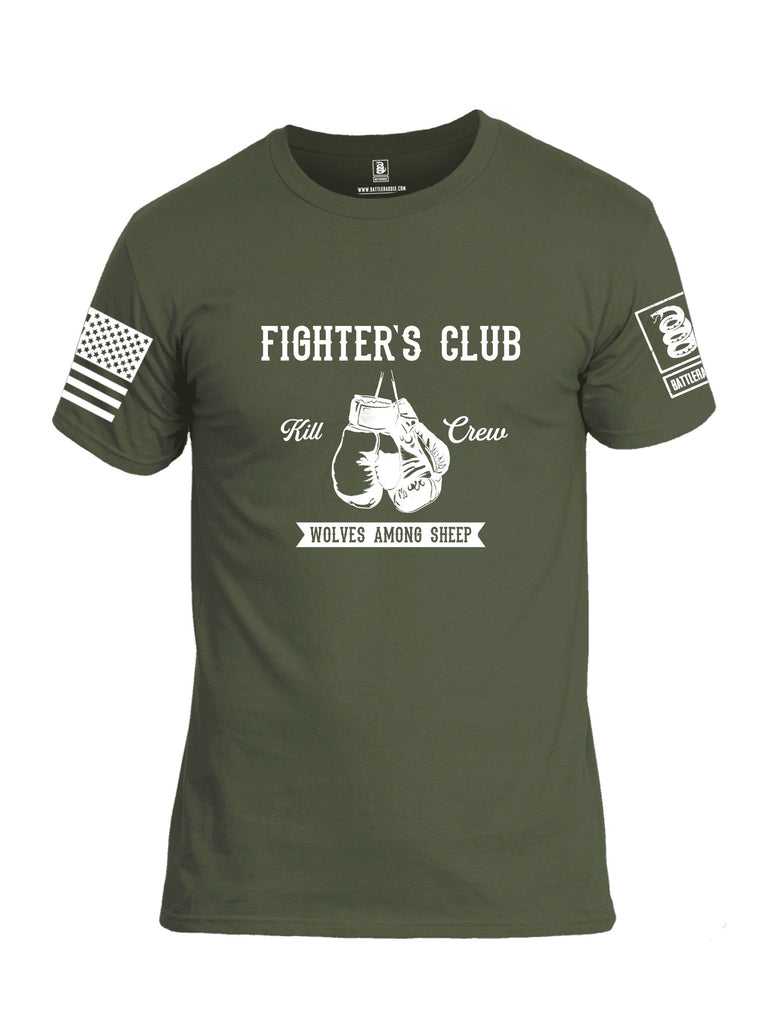 Battleraddle Fighters Club Kill Crew White Sleeves Men Cotton Crew Neck T-Shirt