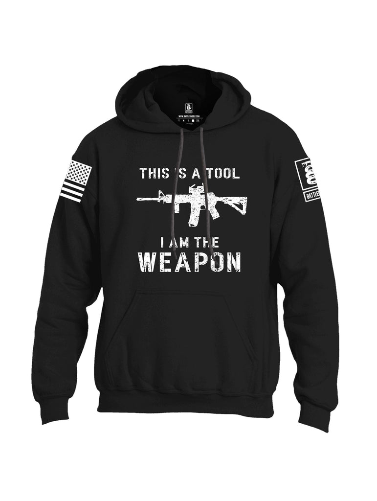 Battleraddle This Is A Tool I Am The Weapon White Sleeves Uni Cotton Blended Hoodie With Pockets