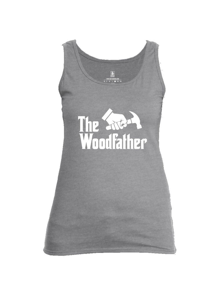 Battleraddle The Woodfather White Sleeves Women Cotton Cotton Tank Top