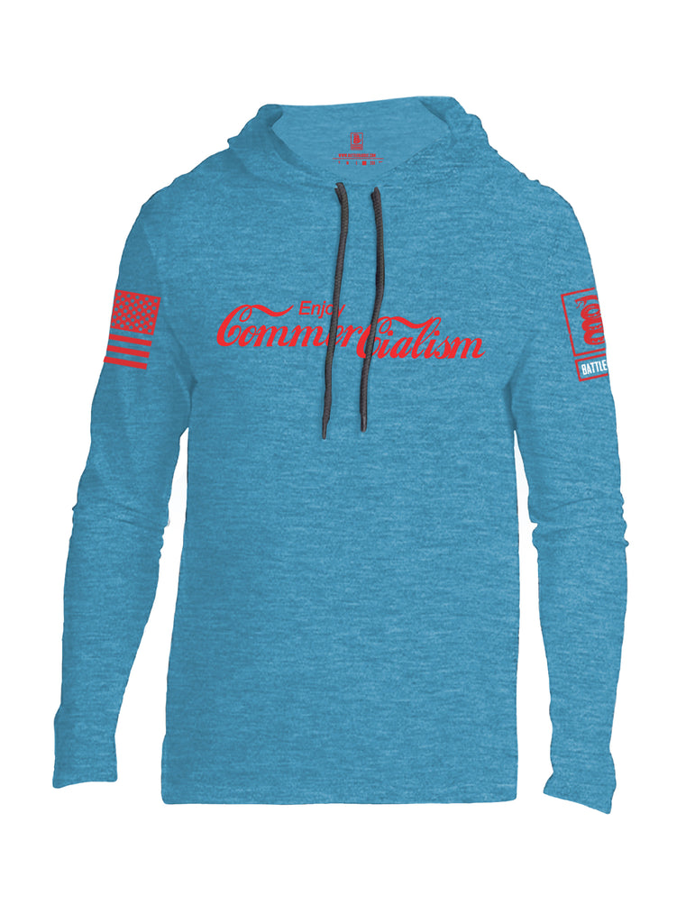Battleraddle Enjoy Commercialism {sleeve_color} Sleeves Men Cotton Thin Cotton Lightweight Hoodie