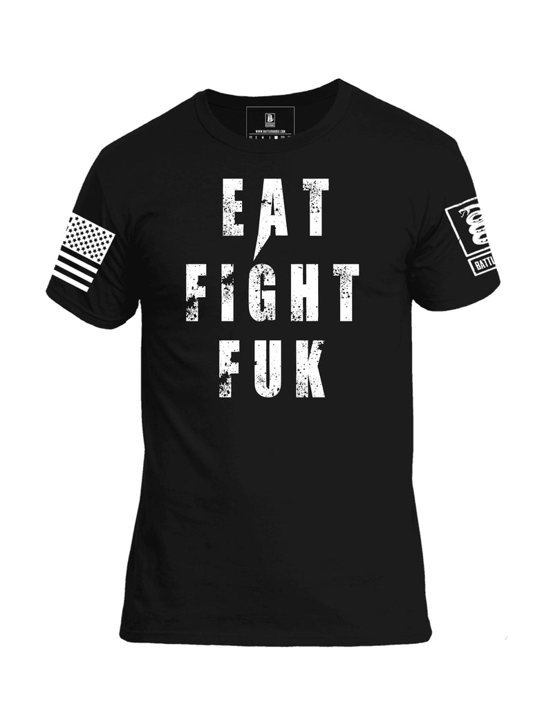 Battleraddle Eat Fight Fuk Black Ops Edition Mens Cotton Crew Neck T Shirt