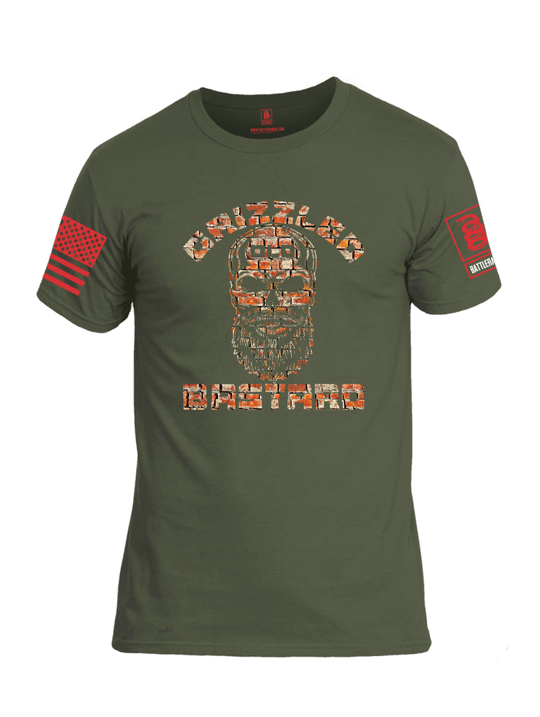 Battleraddle Grizzled Old Bastard  {sleeve_color} Sleeves Men Cotton Crew Neck T-Shirt