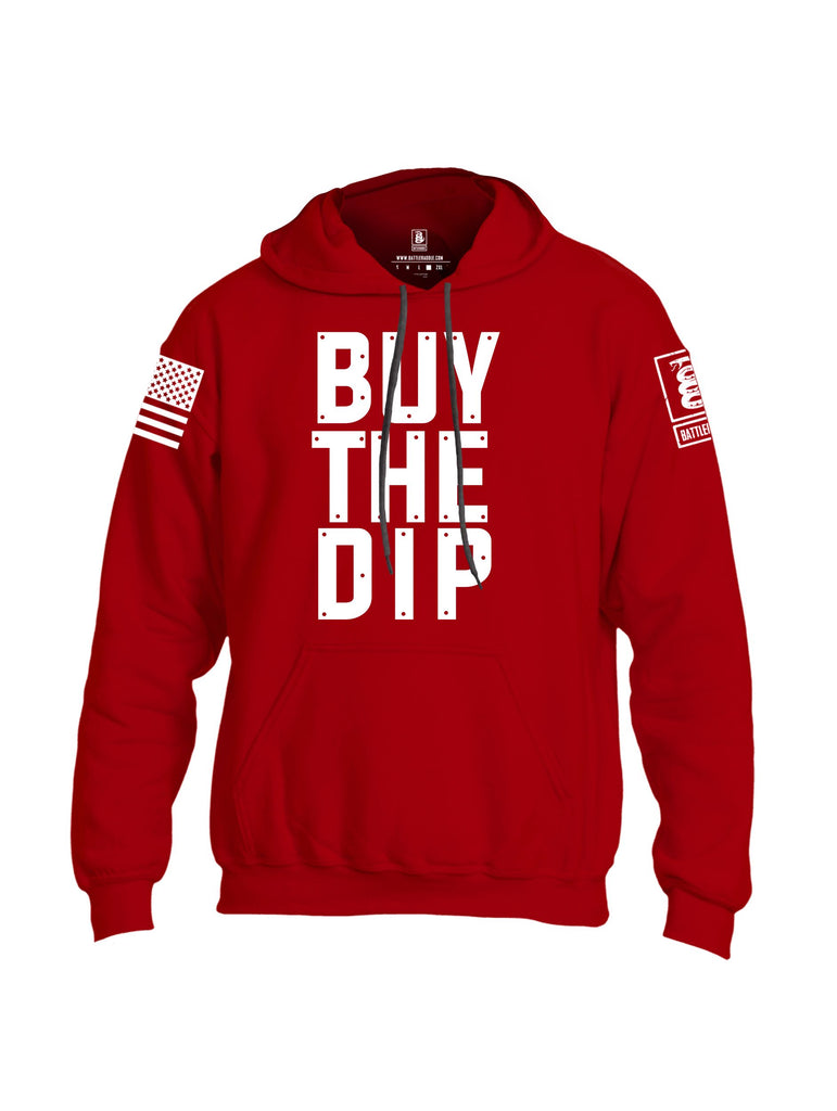 Battleraddle Buy The Dip White Sleeves Uni Cotton Blended Hoodie With Pockets