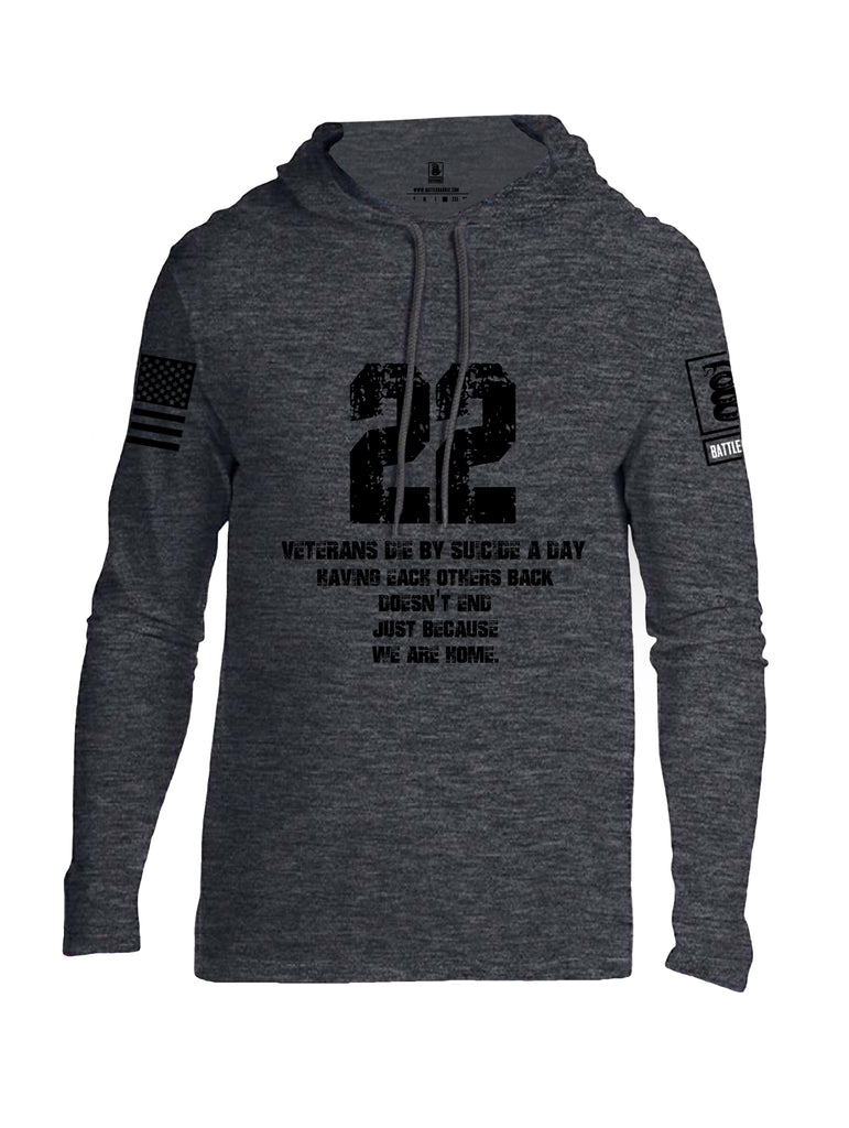 Battleraddle 22 A Day Black {sleeve_color} Sleeves Men Cotton Thin Cotton Lightweight Hoodie
