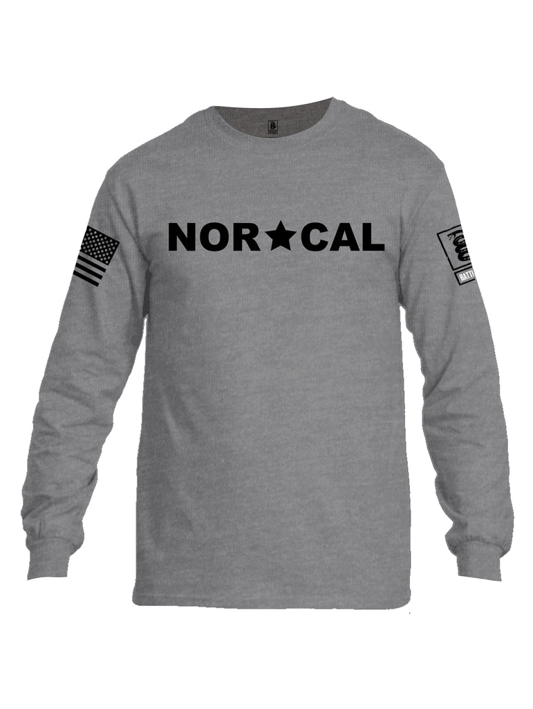 Battleraddle Nor Cal {sleeve_color} Sleeves Men Cotton Crew Neck Long Sleeve T Shirt