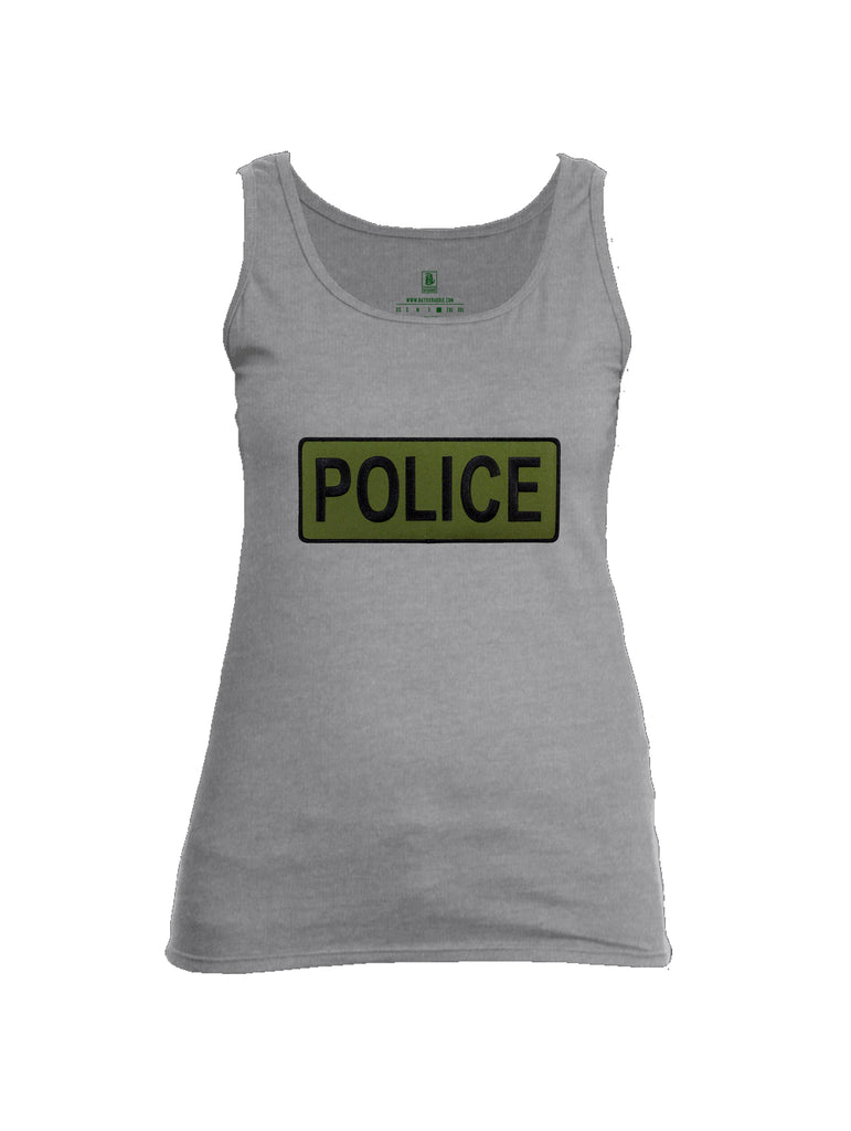 Battleraddle Police Patch Women Cotton Cotton Tank Top