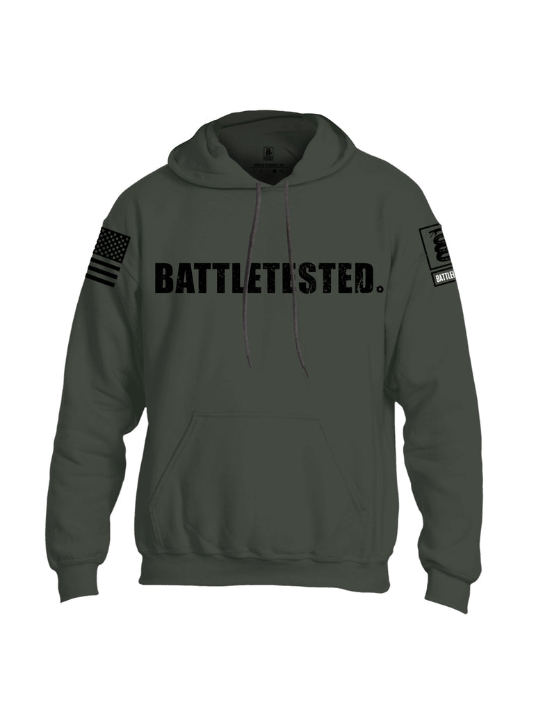 Battleraddle Battletested Black {sleeve_color} Sleeves Uni Cotton Blended Hoodie With Pockets
