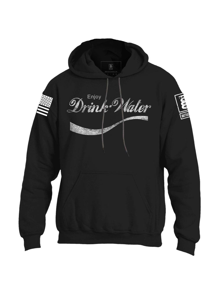 Battleraddle Enjoy Drink Water Mens Blended Hoodie With Pockets
