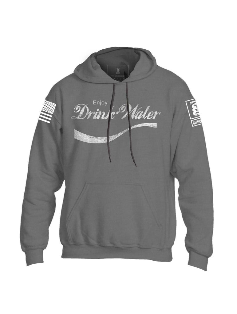 Battleraddle Enjoy Drink Water Mens Blended Hoodie With Pockets