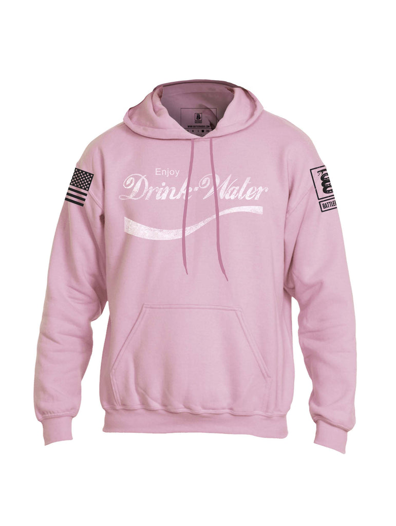 Battleraddle Enjoy Drink Water Mens Blended Hoodie With Pockets
