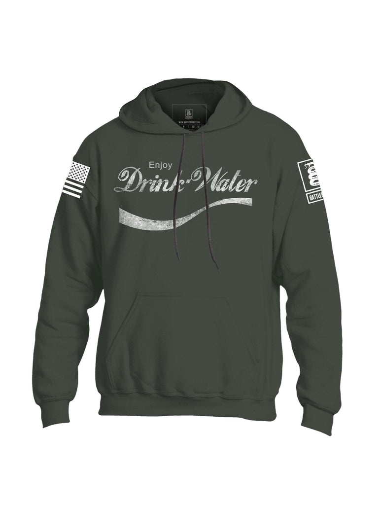 Battleraddle Enjoy Drink Water Mens Blended Hoodie With Pockets