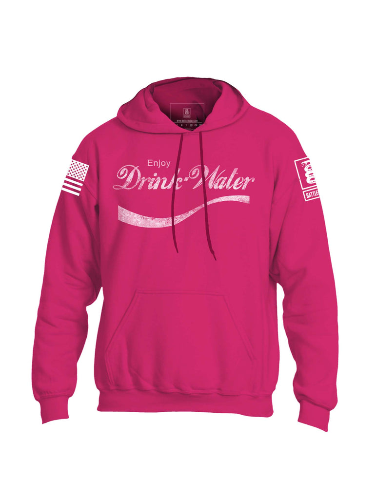 Battleraddle Enjoy Drink Water Mens Blended Hoodie With Pockets
