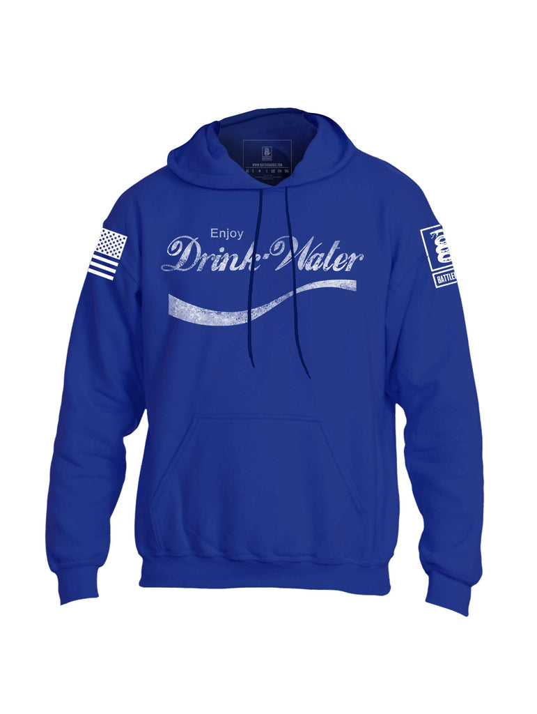 Battleraddle Enjoy Drink Water Mens Blended Hoodie With Pockets