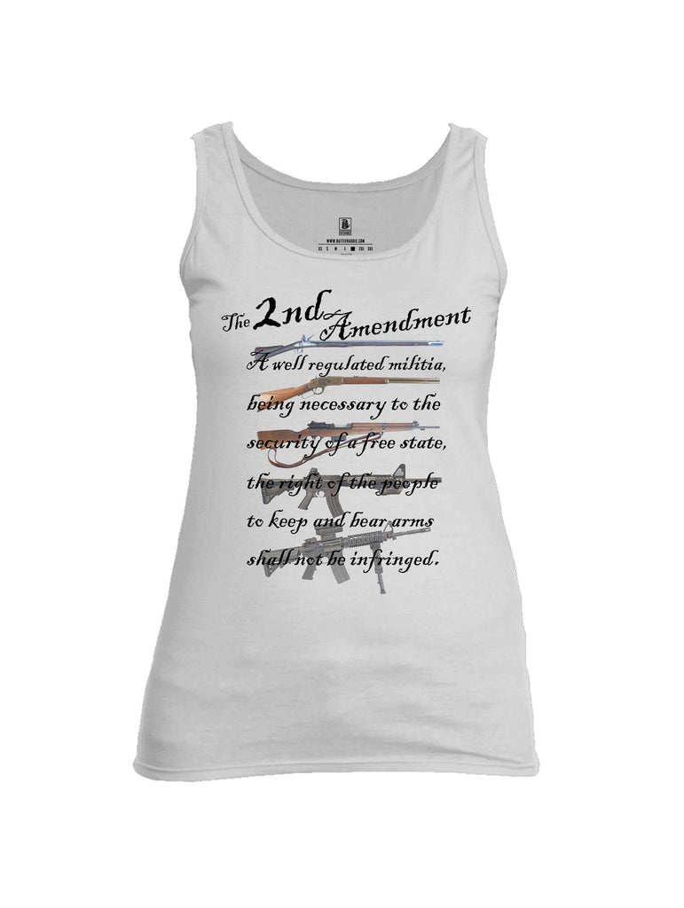 Battleraddle The 2nd Amendment Gun Evolution Womens Cotton Tank Top