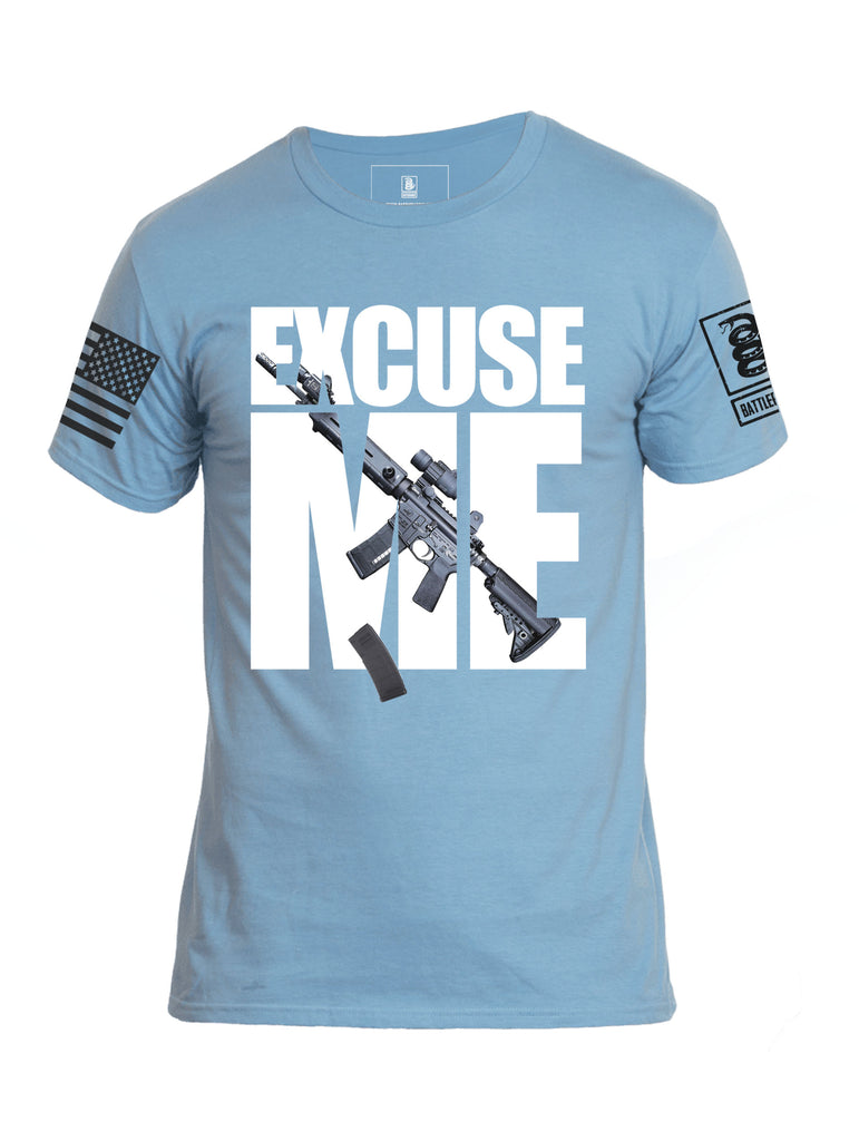 Battleraddle Excuse Me Mens Crew Neck Cotton T Shirt