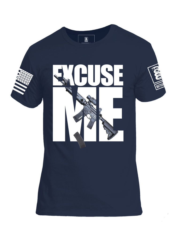 Battleraddle Excuse Me Mens Crew Neck Cotton T Shirt